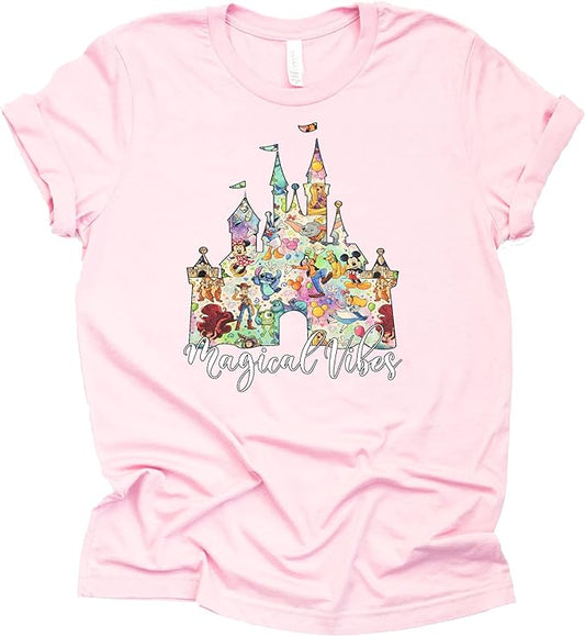 Magical Vibes Shirt, Magic Kingdom Shirt, Disney Shirt Casual Short Sleeve Shirt