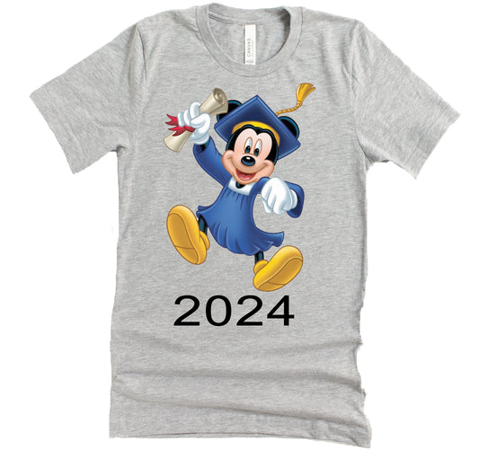 Mickey Minnie Graduation 2023 T-Shirt Grad Unisex Shirt Short Sleeve Shirt