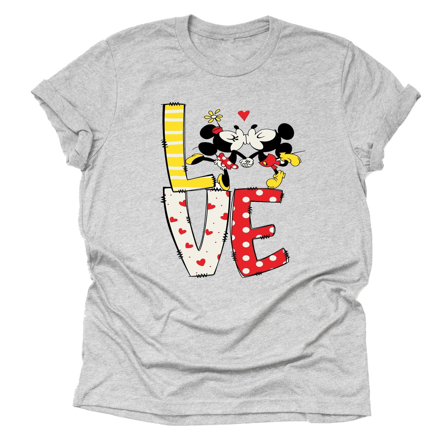 Mickey Minnie Love, Valentine Shirt Unisex Short Sleeve Shirt