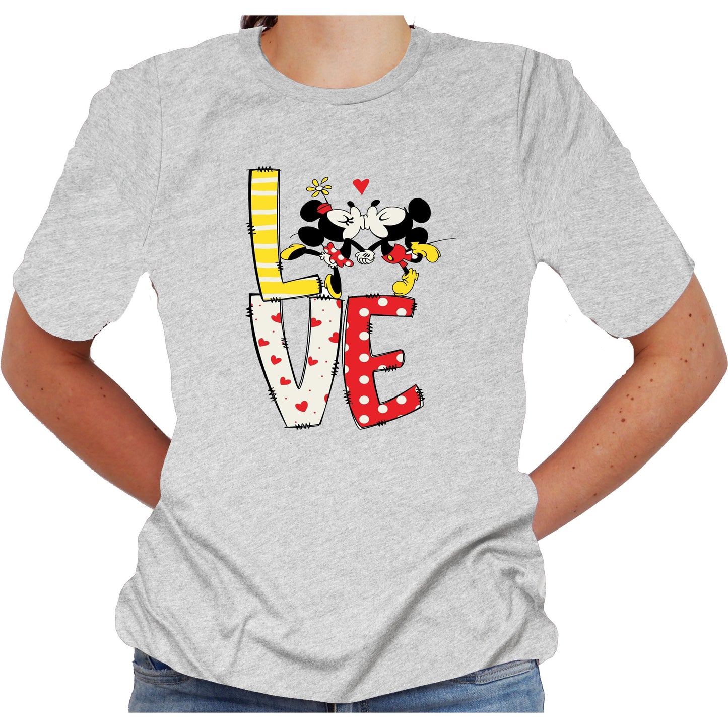 Mickey Minnie Love, Valentine Shirt Unisex Short Sleeve Shirt