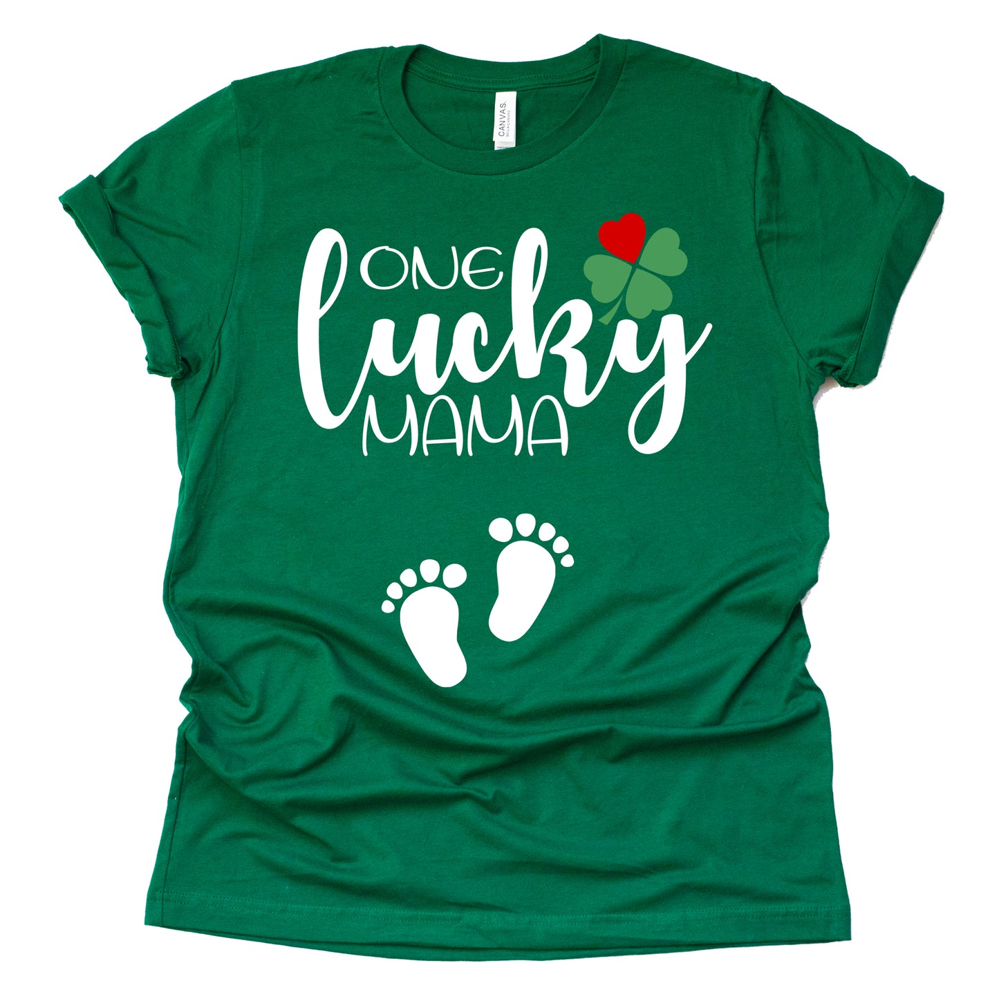 One Lucky Mama Shirt, St Patrick Shirt, Pregnancy Announcement Shirt, Surprise Pregnancy Announcement