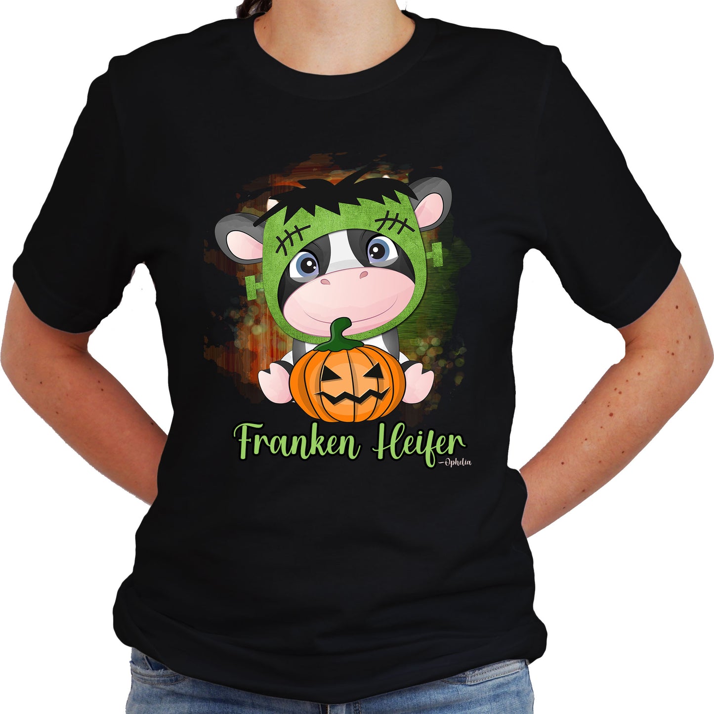 Franken Heifer Shirt, Halloween Shirt, Ophelia Nichols T-Shirt, Shoelover99 Merch, Unisex Sizing