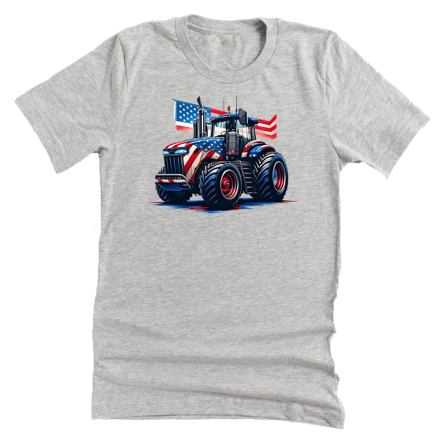Patriotic Tractor July 4th American Flag Casual Short Sleeve Unisex T-Shirt