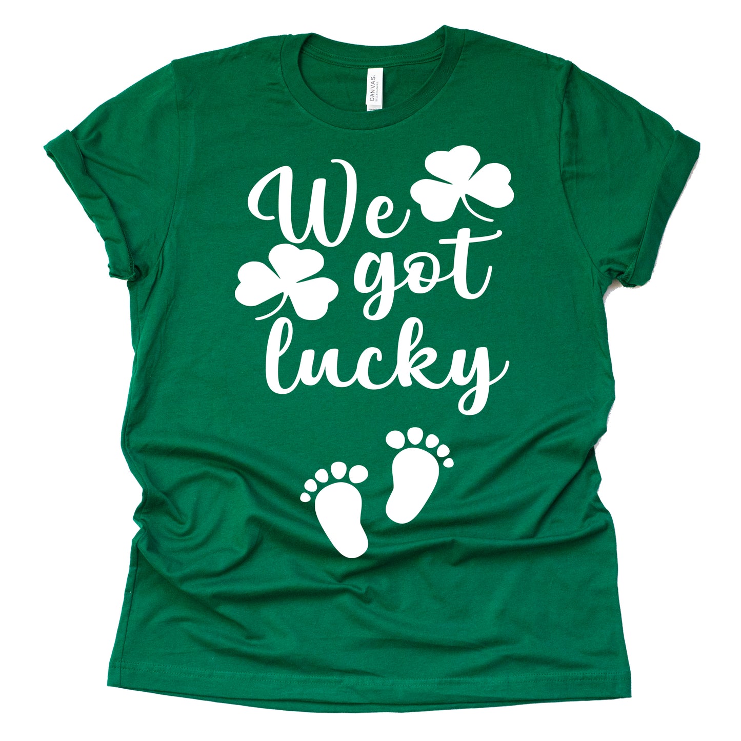 One Lucky Mama Shirt, St Patrick Shirt, Pregnancy Announcement Shirt, Surprise Pregnancy Announcement (X Large)