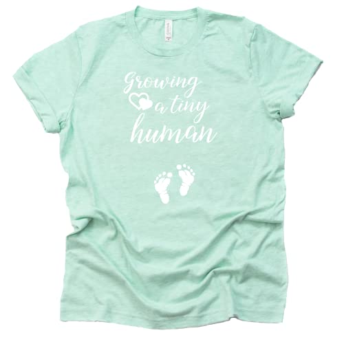 Growing a Tiny Human Shirt, Pregnancy Reveal Shirt, pregnancy Announcement Shirt Unisex Short Sleeve