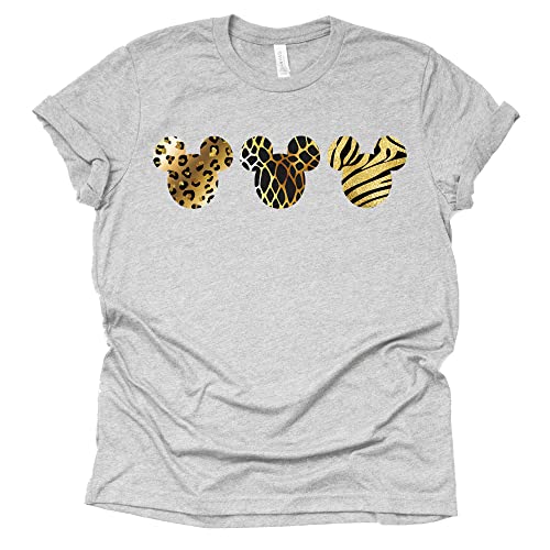 Leopard Print Mickey Shirt, Animal Kingdom Shirt for Women, Graphic T-Shirt for Women