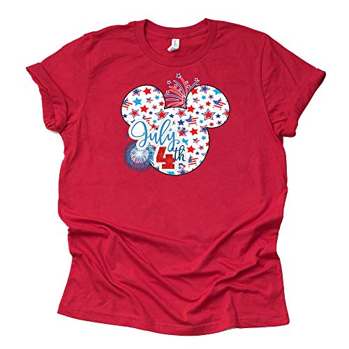 July 4th Shirt, Mickey America Unisex Short Sleeve Graphic T-Shirt