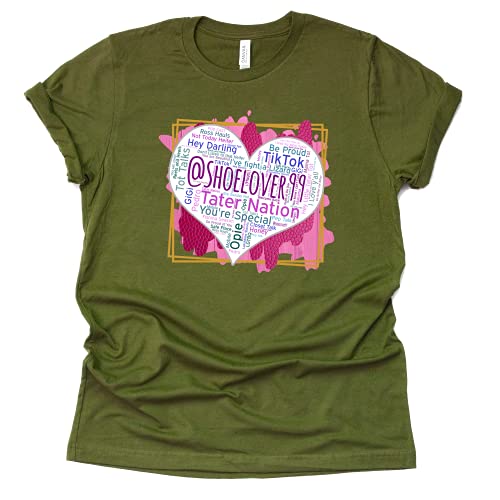 Shoelover99 Tater Tot Merchandise, Heart Word Art T-Shirt, Thing Ophelia Has Said Unisex Tees