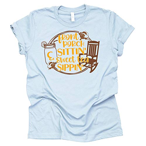 Front Porch Sittin' and Sweet Tea Sippin' Shirt, Causal Short Sleeve Shirt