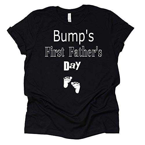 Bump's First Father's Day Shirt, Pregnancy Announcement Shirt, Women's Short Sleeve