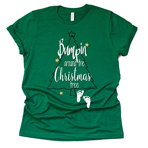 Bumpin Around The Christmas Tree Shirt, Christmas Unisex Shirt, Pregnancy Announcement Shir