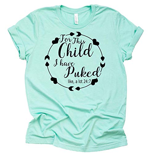 For This Child I Have Puked Shirt, Baby Announcement Shirt, Unisex Short Sleeve