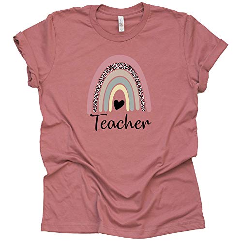 Teacher Rainbow Shirts for Women, Vintage Boho Teacher Rainbow Shirt, Rainbow Teacher Shirt, Kindergarten Teacher Shirt