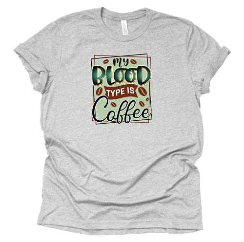 My Blood Type is Coffee Shirt Unisex Casual Short Sleeve Shirt Tee