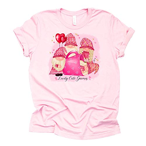 Womens Valentines Day Shirt, Gnome Shirt, Love Cute Gnomes Shirt, Unisex Short Sleeve Shirt