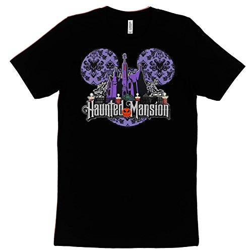 Disney Haunted Mansion Shirt Adult Ghostly Haunted House T-shirts Unisex Short Sleeve