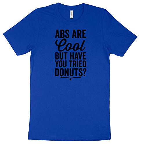 Abs are Cool But Have You Tried Donuts T-Shirt - Novelty Shirt Short Sleeve Print Casual Top