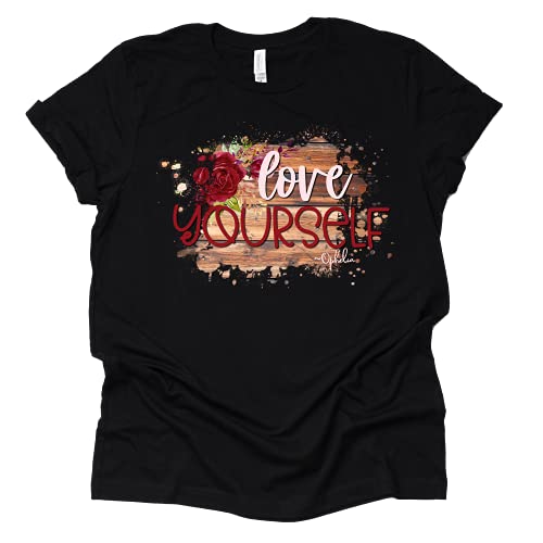 Shoelover99 Merch Love Yourself T-Shirt Tater Tot Unisex Letter Teen Print Tees Casual Short Sleeve