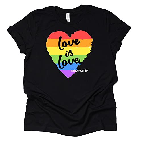 Love is Love Rainbow Heart Shirt, Ophelia Nichols T-Shirt, Shoelover99 Merch, Unisex Sizing