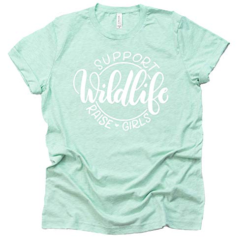 Support Wildlife Raise Girls T Shirt Unisex Arrow Cute Letter Print T-Shirt