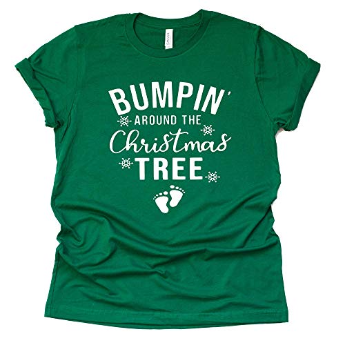 Bumpin Around The Christmas Tree Shirt, Christmas Unisex Shirt, Pregnancy Announcement Shirt