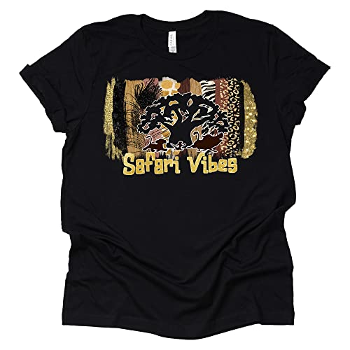 Safari Vibes Leopard Print Shirt, Animal Kingdom Shirt for Men Women, Animal Print Graphic T-Shirt