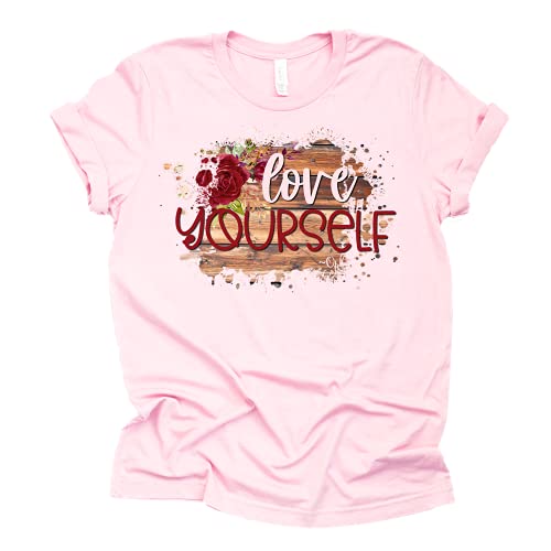 Shoelover99 Merch Love Yourself T-Shirt Tater Tot Unisex Letter Teen Print Tees Casual Short Sleeve