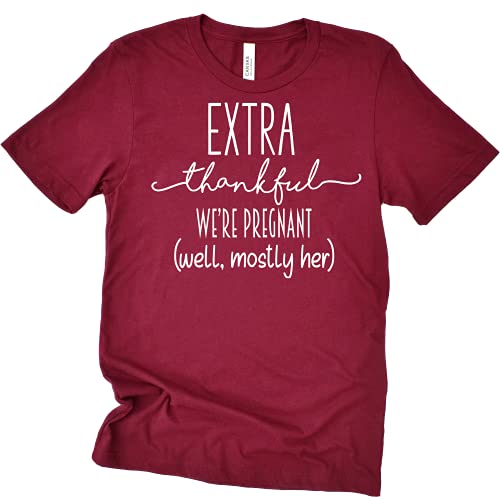 Extra Thankful This Year Shirt, Thanksgiving Pregnancy Announcement Shirt, Matching Couples Shirts