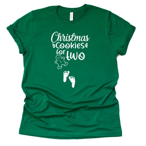 Christmas Cookies for Two Shirt Christmas Pregnancy Announcement Shirt Reveal T-Shirt