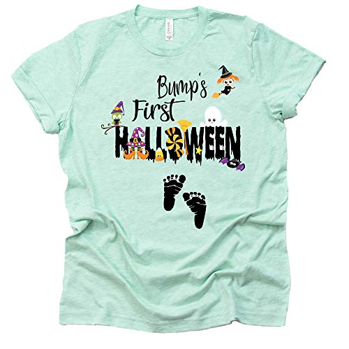 Bump's First Halloween Shirt, Baby Halloween Pregnancy Shirt, Pregnancy Announcement