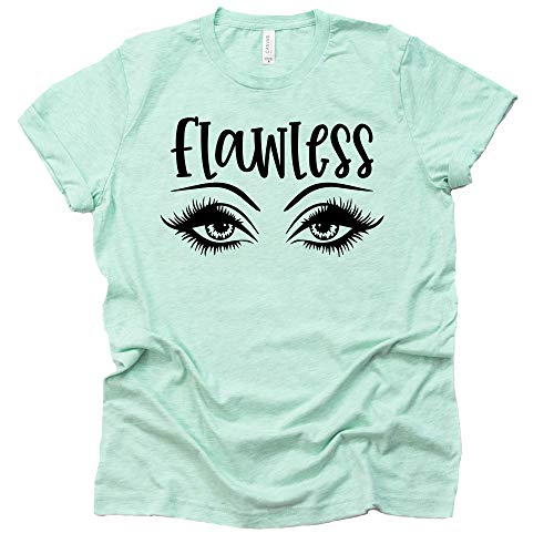 Womens Eyelash Shirt Flawless Lashes Shirt Girl Artist tee Makeup Beauty T-Shirt