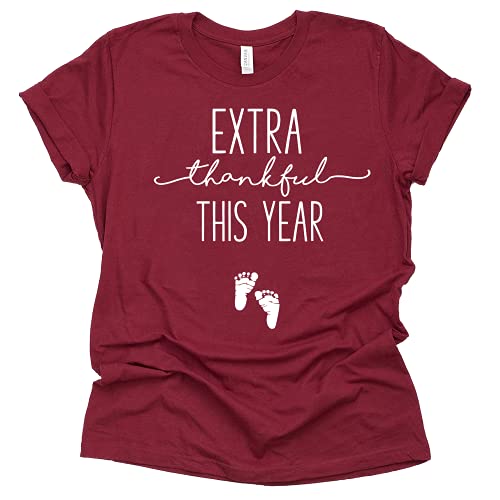 Extra Thankful This Year Shirt, Thanksgiving Pregnancy Announcement Shirt, Matching Couples Shirts