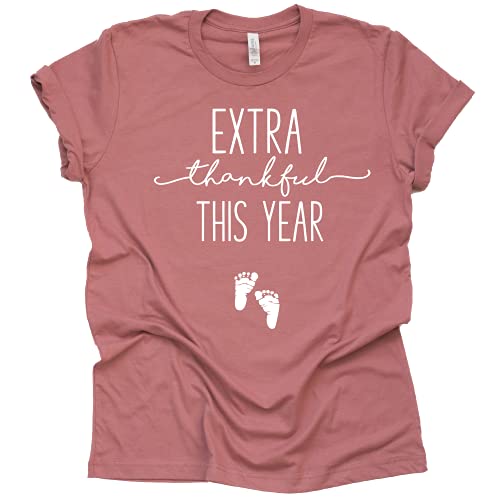 Extra Thankful This Year Shirt, Thanksgiving Pregnancy Announcement Shirt, Matching Couples Shirts