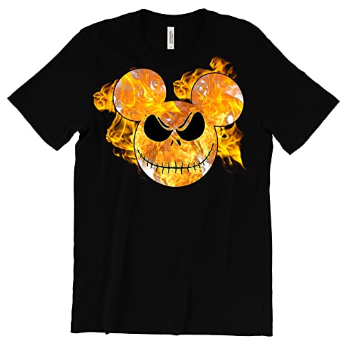 Jack Skellington Fire Flames Shirt, Nightmare Before Christmas Men Shirt, Disney Shirt for Men