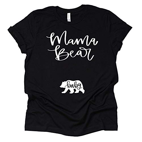 Mama Bear Baby Bear Shirt Pregnancy Announcement T-Shirt Short Sleeve Tops Tee-6 Colors