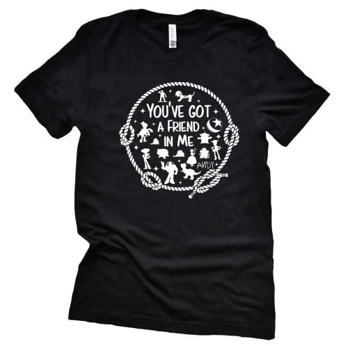 You've Got A Friend in Me T-Shirt for Women Men,Toy Story Shirt Unisex Funny Letter Print Graphic Short Sleeve Tees Tops