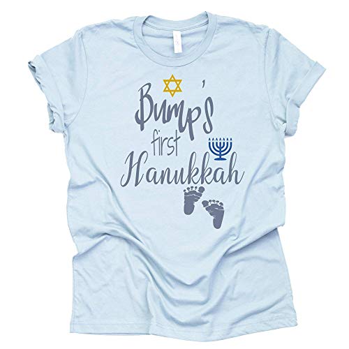 Bump's First Hanukkah Shirt, Chanukah Maternity Announcement Shirt, Unisex Pregnancy Announcement Shirt