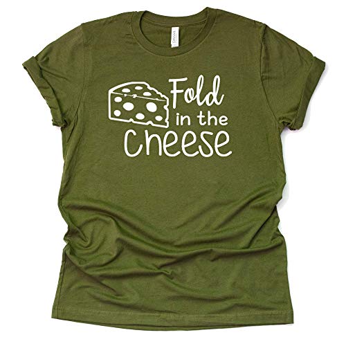 Fold in The Cheese Shirt, Ew David Schitt's Creek Sitcom Novelty T-Shirt Short Sleeve Print Casual Top