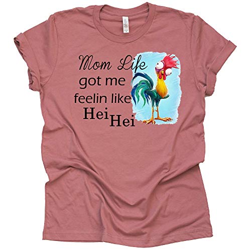 Mom Life Got Me Feelin Like HEI HEI Shirt, Mom Life Shirts for Women Short Sleeve T-Shirt