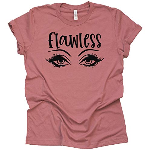 Womens Eyelash Shirt Flawless Lashes Shirt Girl Artist tee Makeup Beauty T-Shirt