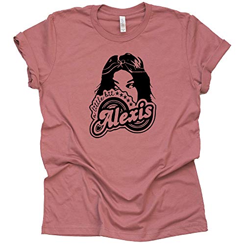 Little Bit Alexis Shirt Moira Alexis Rose T-Shirt Novelty Shirt Short Sleeve Print Casual Top