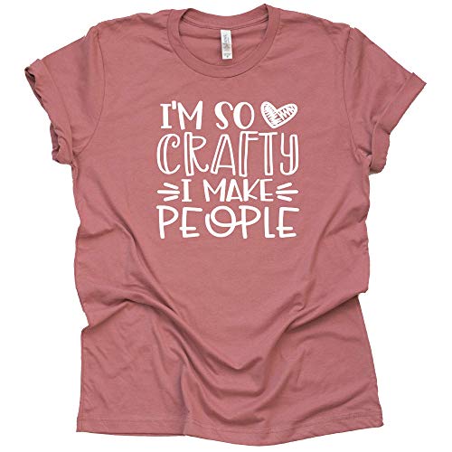 I'm So Crafty I Make People Shirt Pregnancy Announcement T-Shirt Unisex Short Sleeve Tops Tee