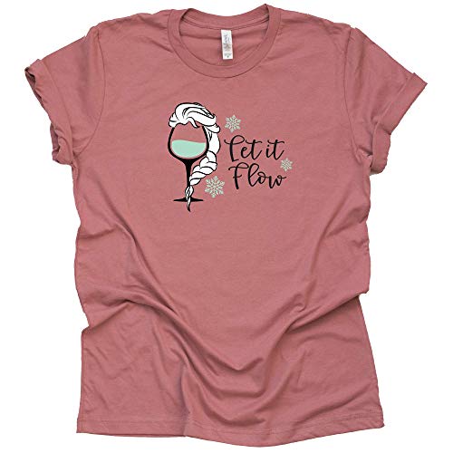 Frozen Let It Flow T Shirt, Frozen Shirt, Disney Epcot Drinking Causal Short Sleeve T-Shirt