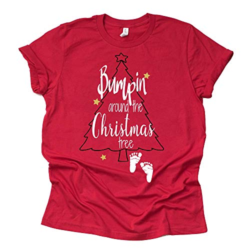 Bumpin Around The Christmas Tree Shirt, Christmas Unisex Shirt, Pregnancy Announcement Shir