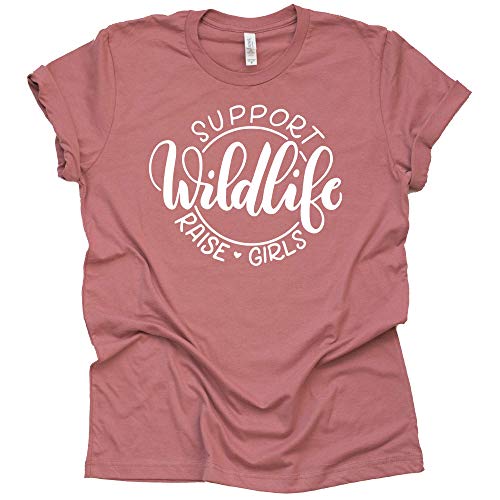 Support Wildlife Raise Girls T Shirt Unisex Arrow Cute Letter Print T-Shirt