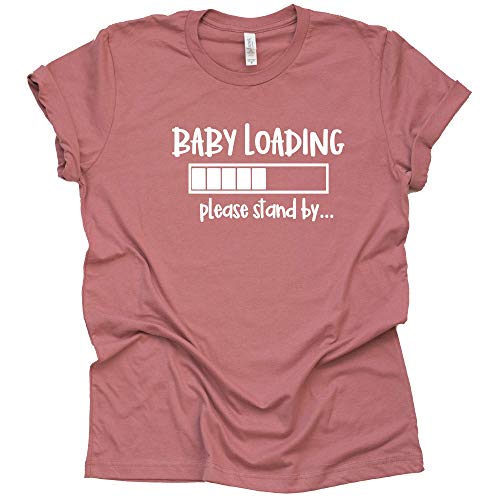 Baby Loading Shirt Pregnancy Announcement T-Shirt Letter Print Short Sleeve Tops Tee-6 Colors