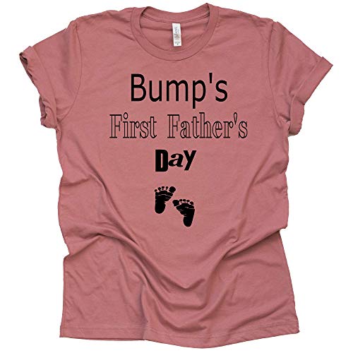 Bump's First Father's Day Shirt, Pregnancy Announcement Shirt, Women's Short Sleeve