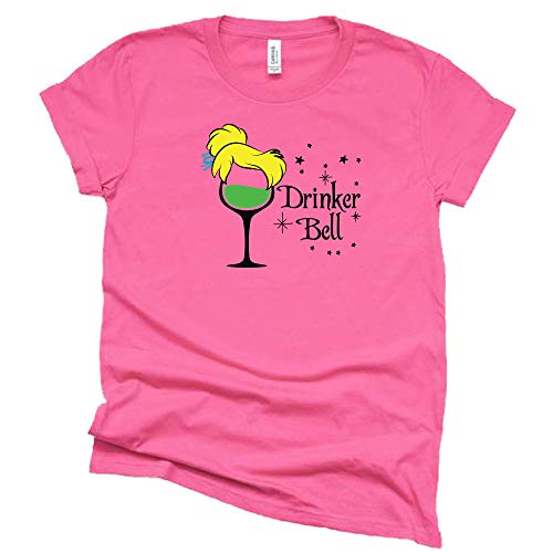 Drinker Bell T-Shirt, Tinker Bell Shirt, Disney Theme Parks Casual Unisex Short Sleeve Shirt