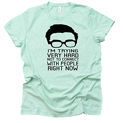 I'm Trying Very Hard Not to Connect to People Now Shirt, Schitt's Creek Sitcom, Johnny Rose Unisex T-Shirt Novelty Shirt