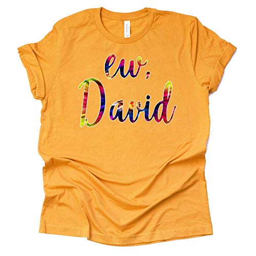 Ew David T-Shirt Tie Dye Shirt Moira Alexis Rose Schitt's Creek Sitcom Novelty T-Shirt Short Sleeve Print Casual Top